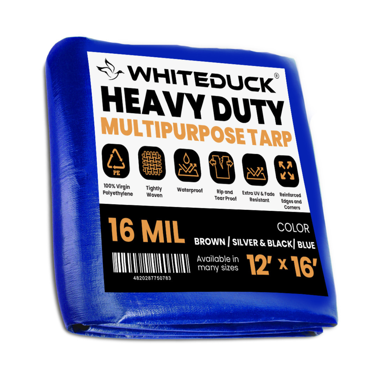 White Duck 12' x 16' Super Heavy Duty Poly Tarp