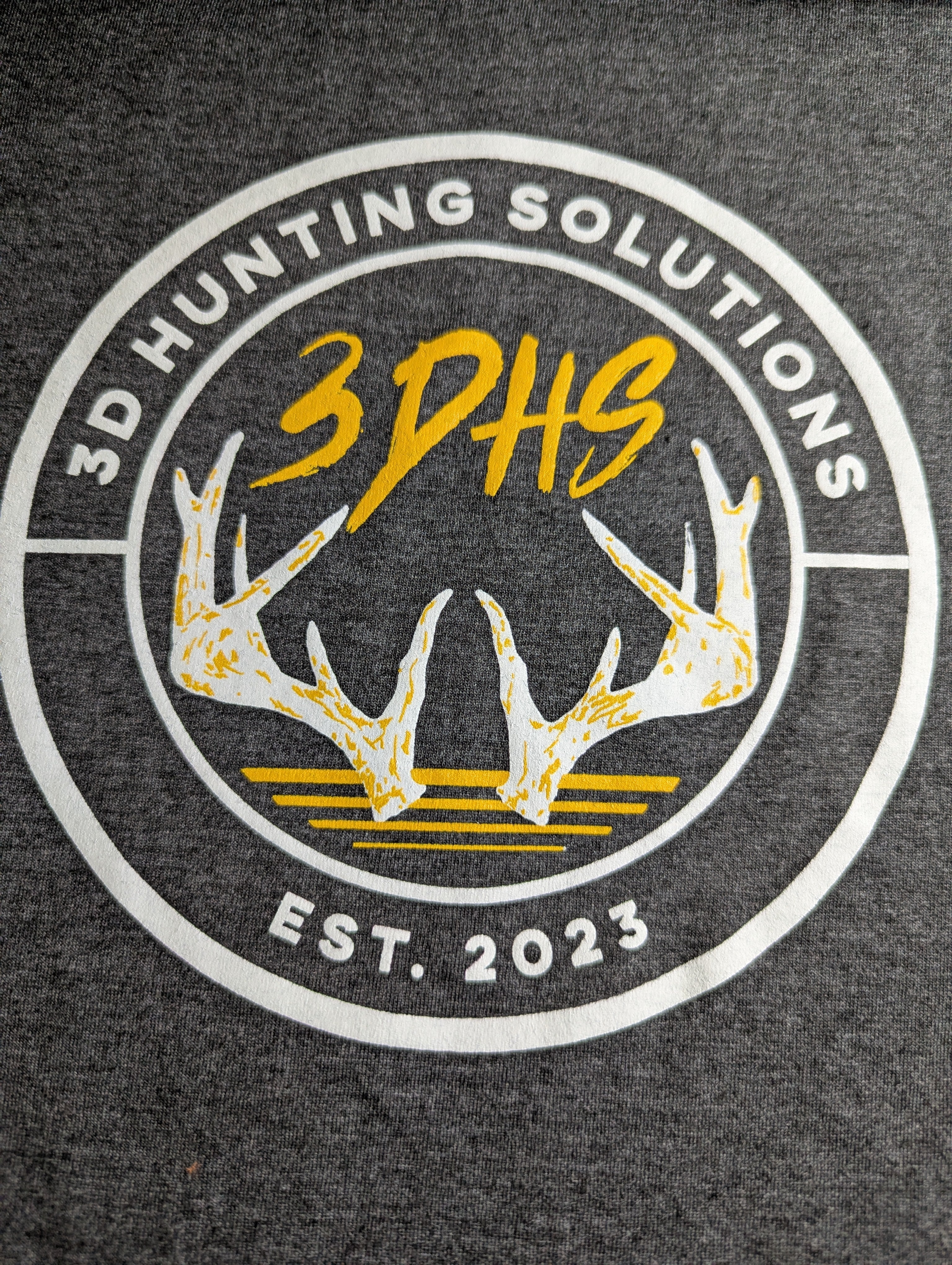 3D Hunting Solutions Antler Script T-Shirt — product view 2