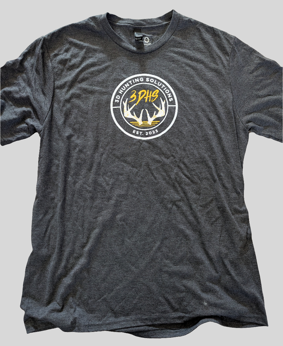 3D Hunting Solutions Antler Script T-Shirt — product view 3