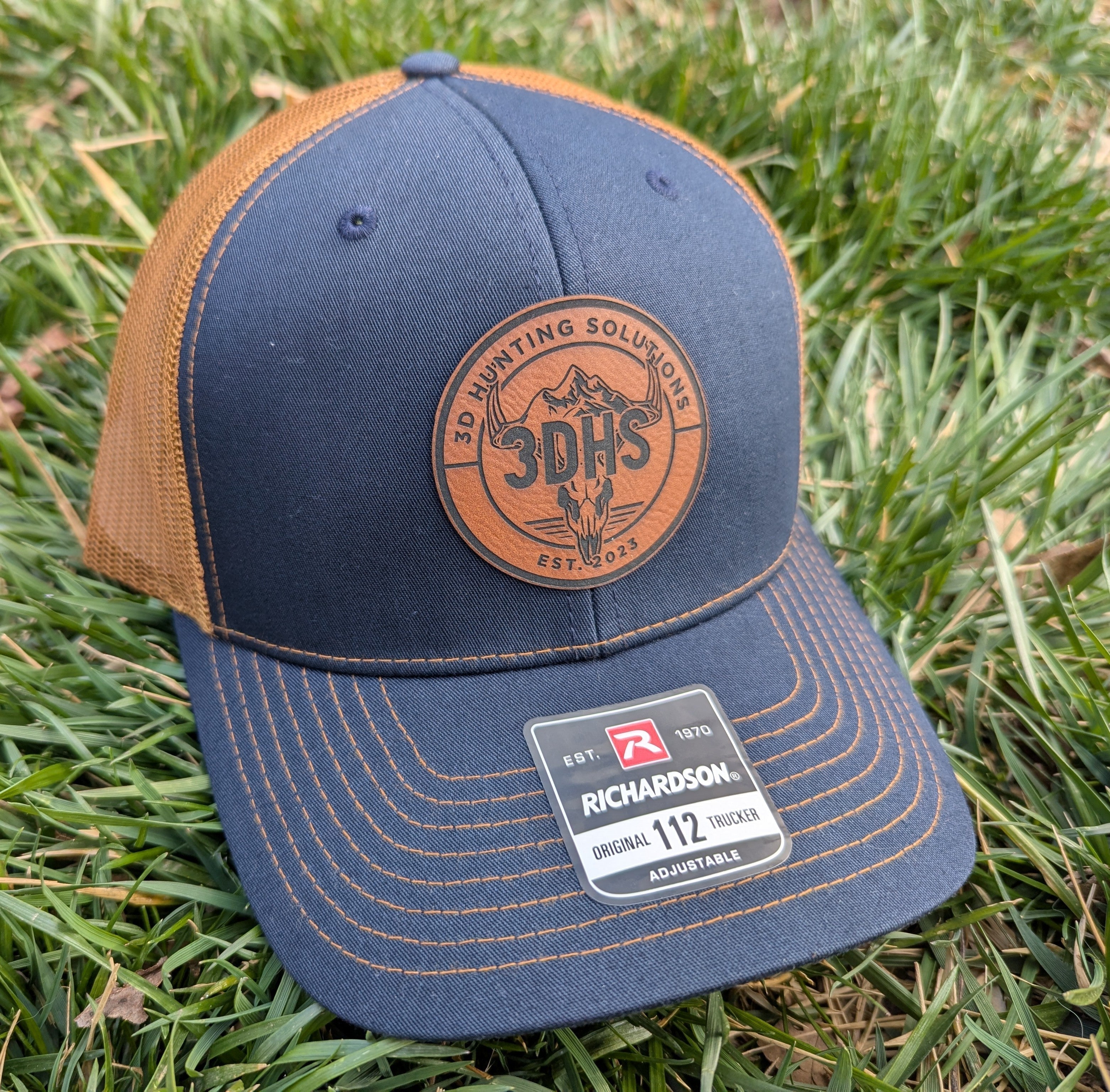 3D Hunting Solutions Brown and Blue Hat — product view 1