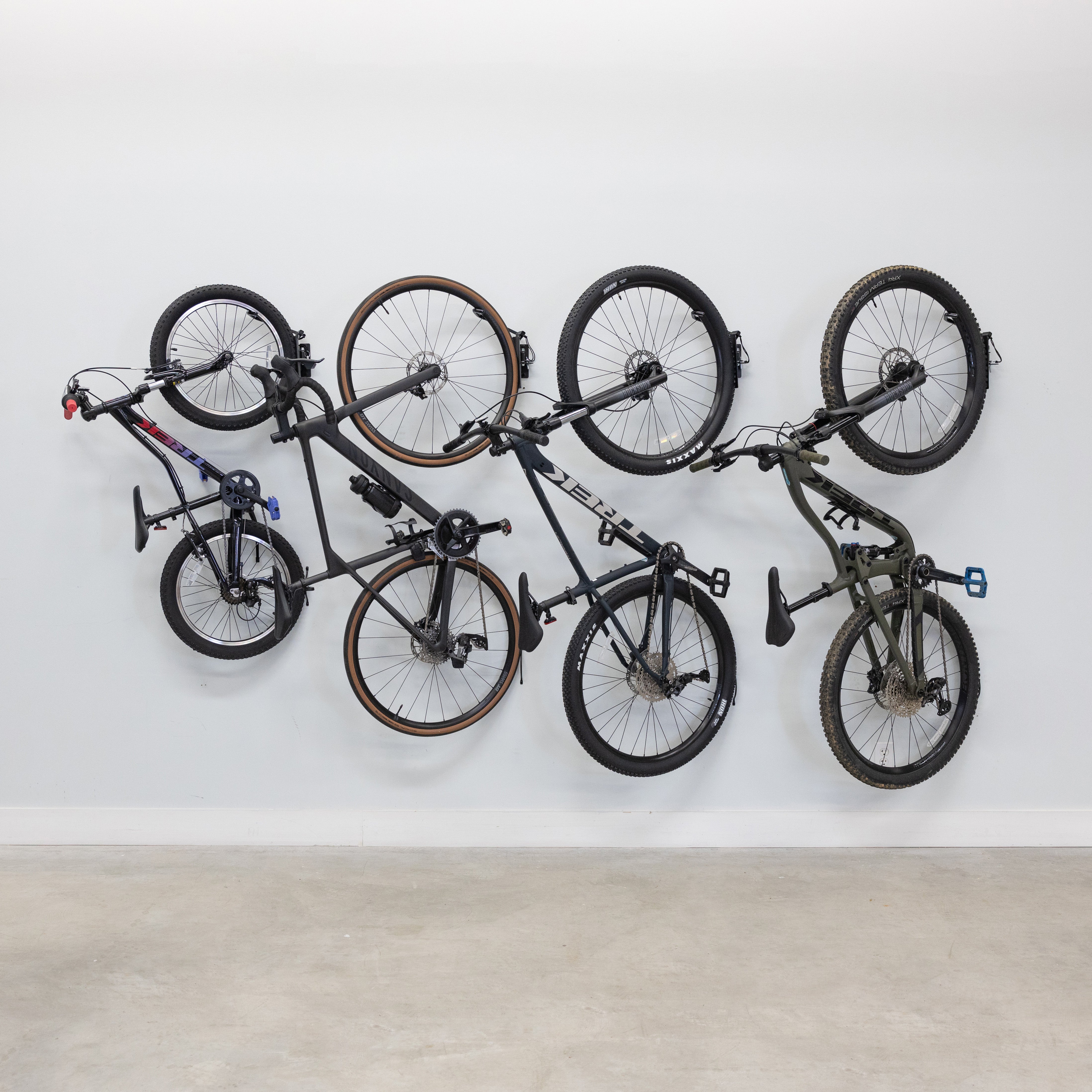 Swivel Mount Bike Storage Rack | 2 Bike Garage Wall Hooks - product view 6