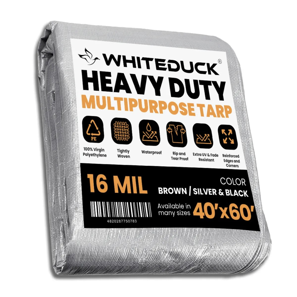 White Duck 40’ x 60’ Super Heavy Duty Poly Tarp