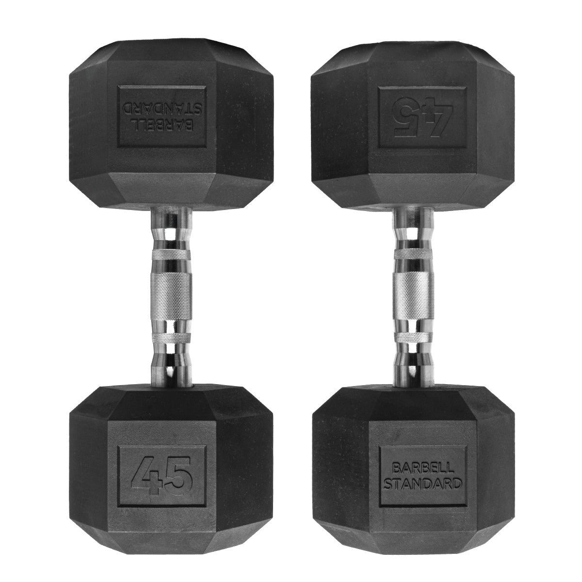 Barbell Standard Rubber Hex Dumbbells - view 10