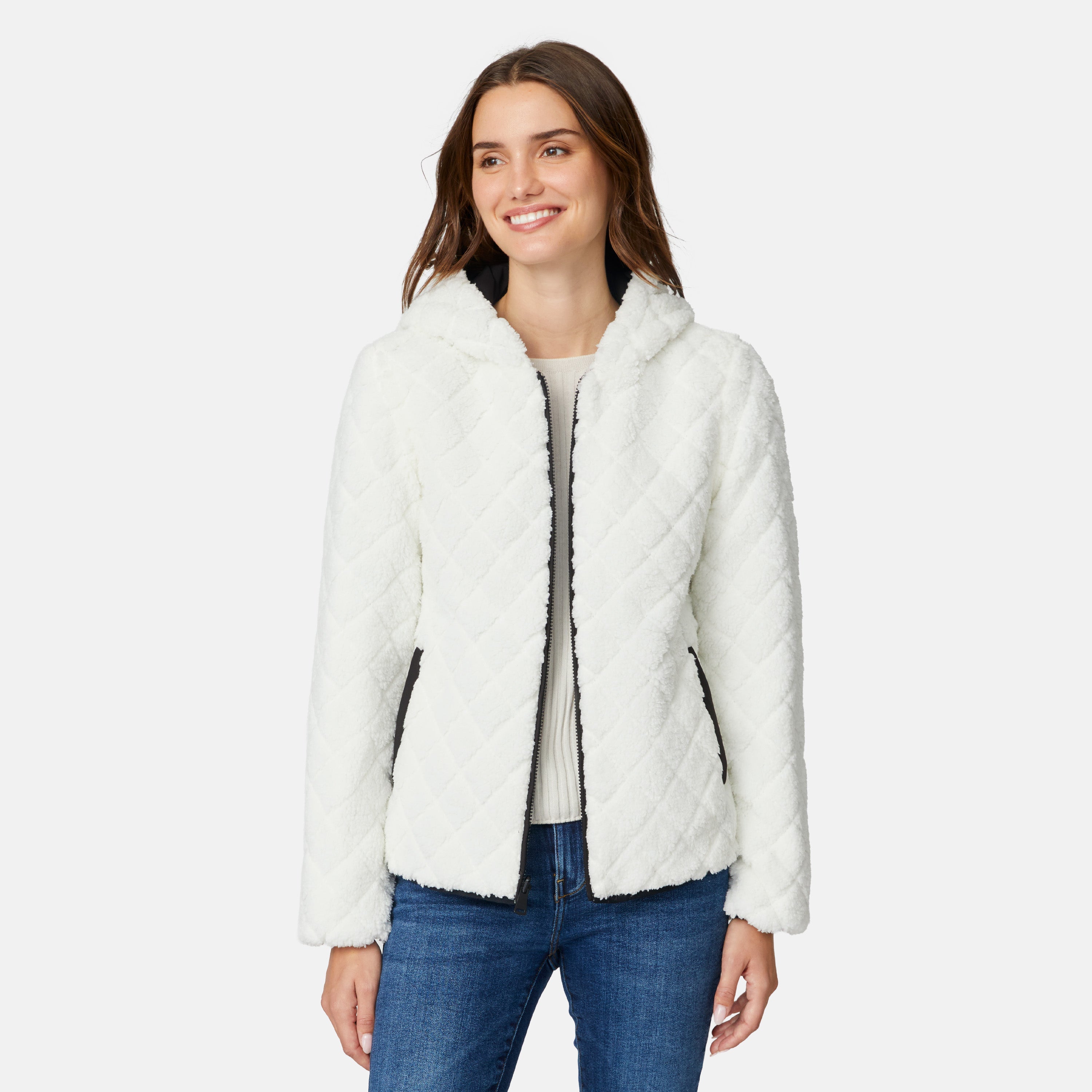 Free Country Women's Hooded Cirrus Quilted Reversible Jacket