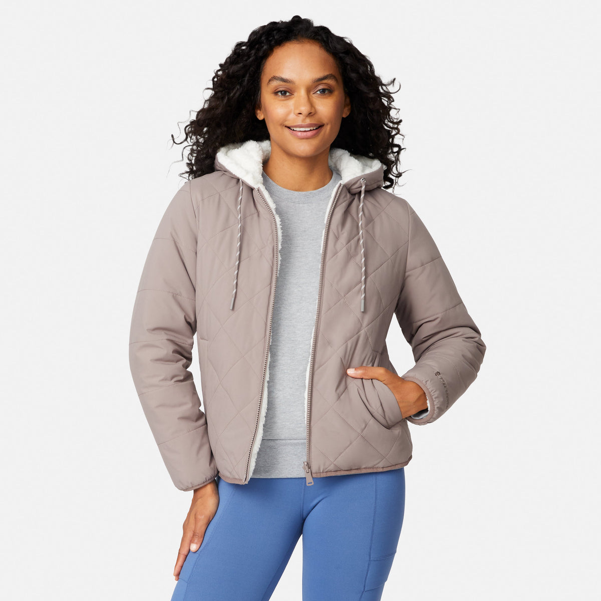 Free Country Women's Hooded Cirrus Quilted Reversible Jacket