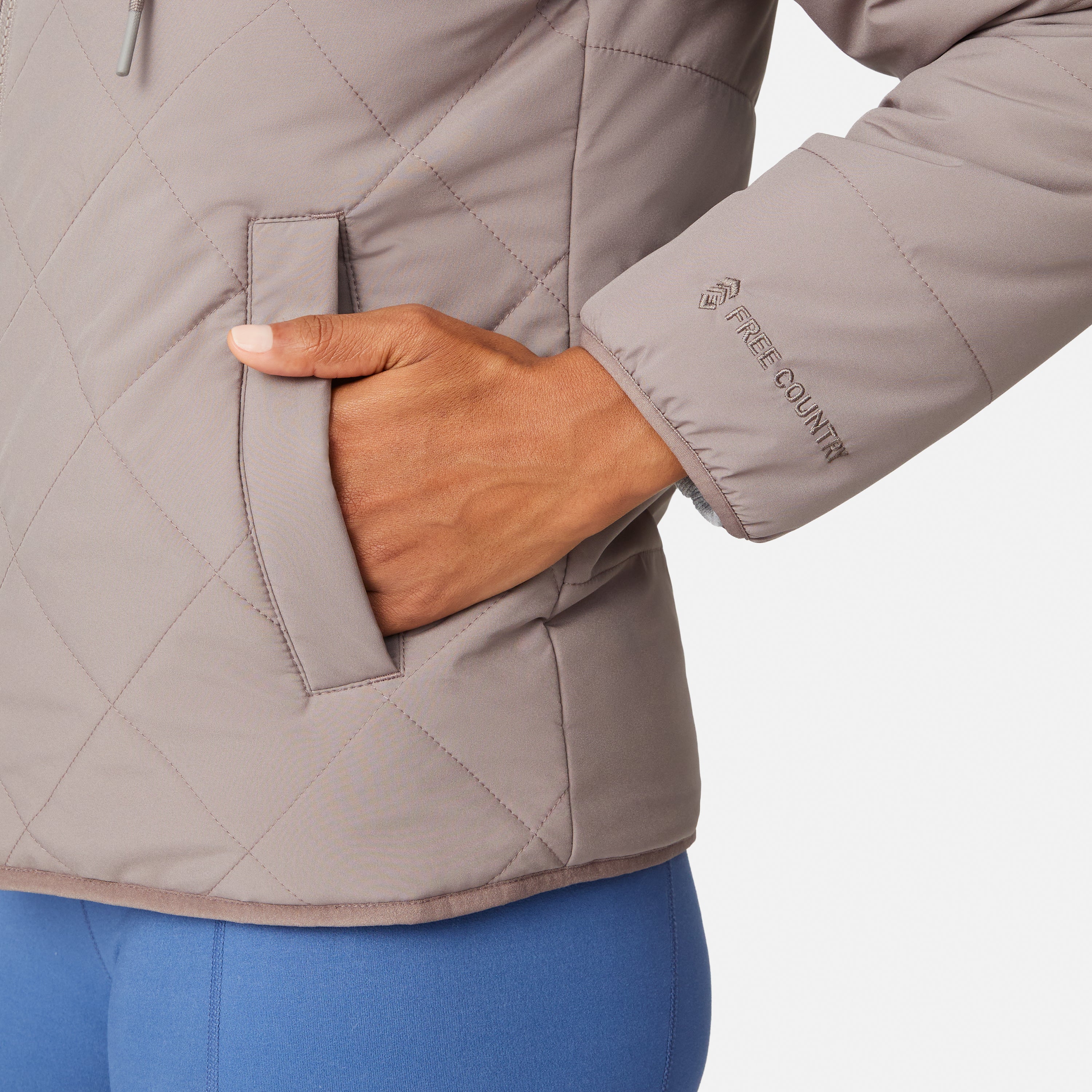 Free Country Women's Hooded Cirrus Quilted Reversible Jacket