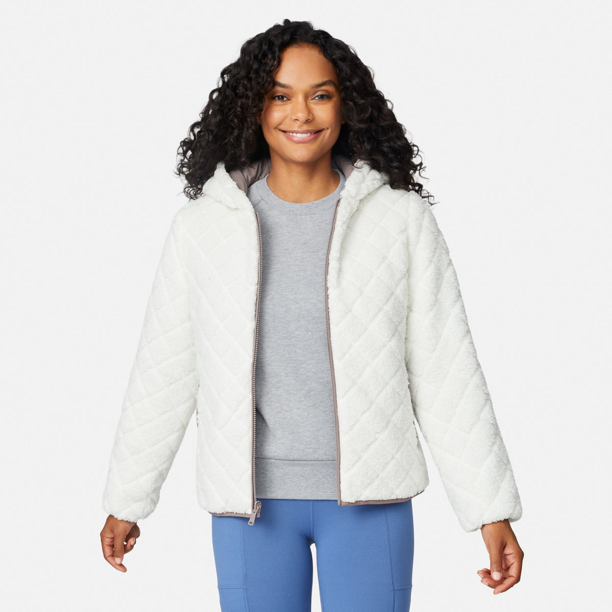 Free Country Women's Hooded Cirrus Quilted Reversible Jacket