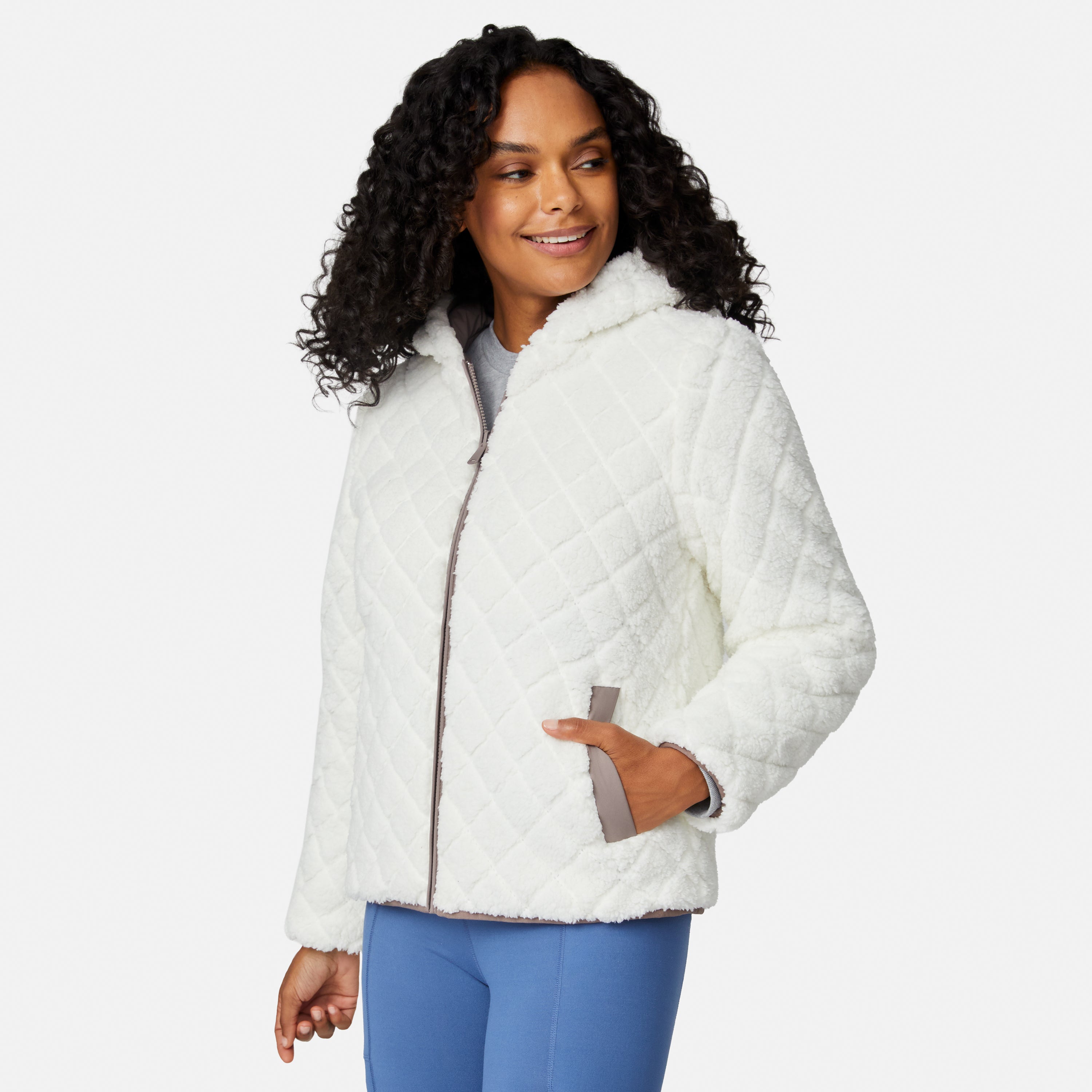Free Country Women's Hooded Cirrus Quilted Reversible Jacket