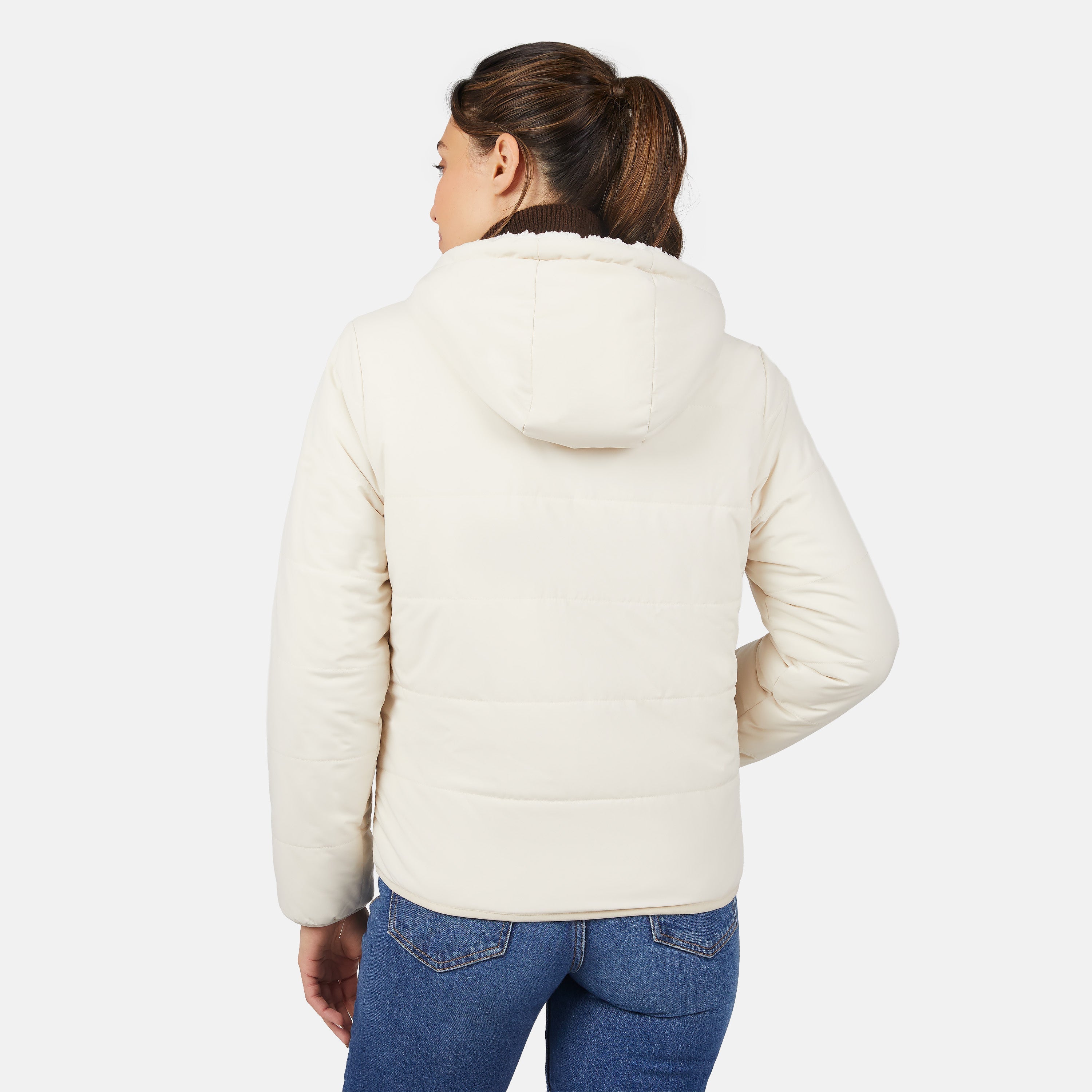 Free Country Women's Hooded Cirrus Quilted Reversible Jacket