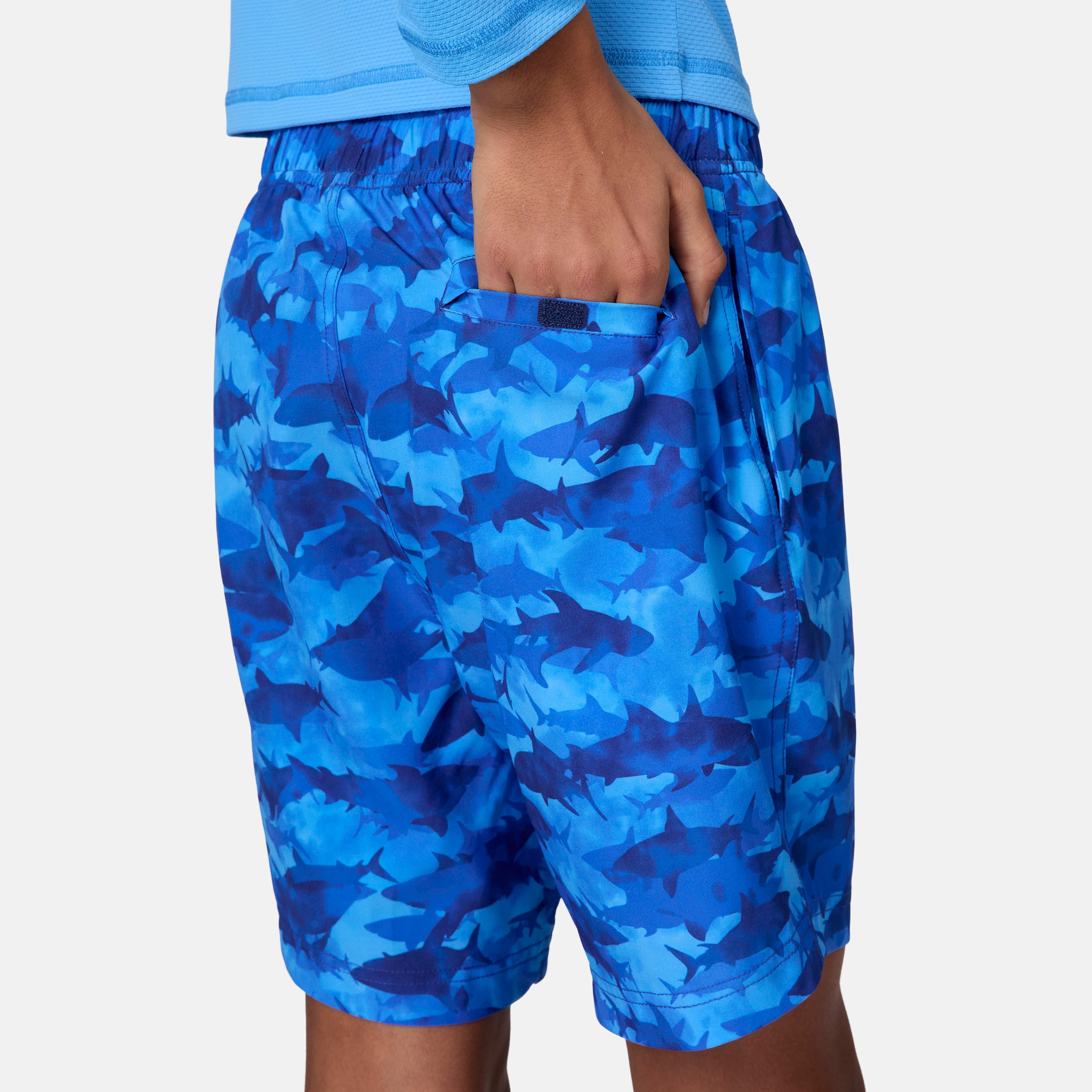 Free Country Boys' Shark Academy Swim Short