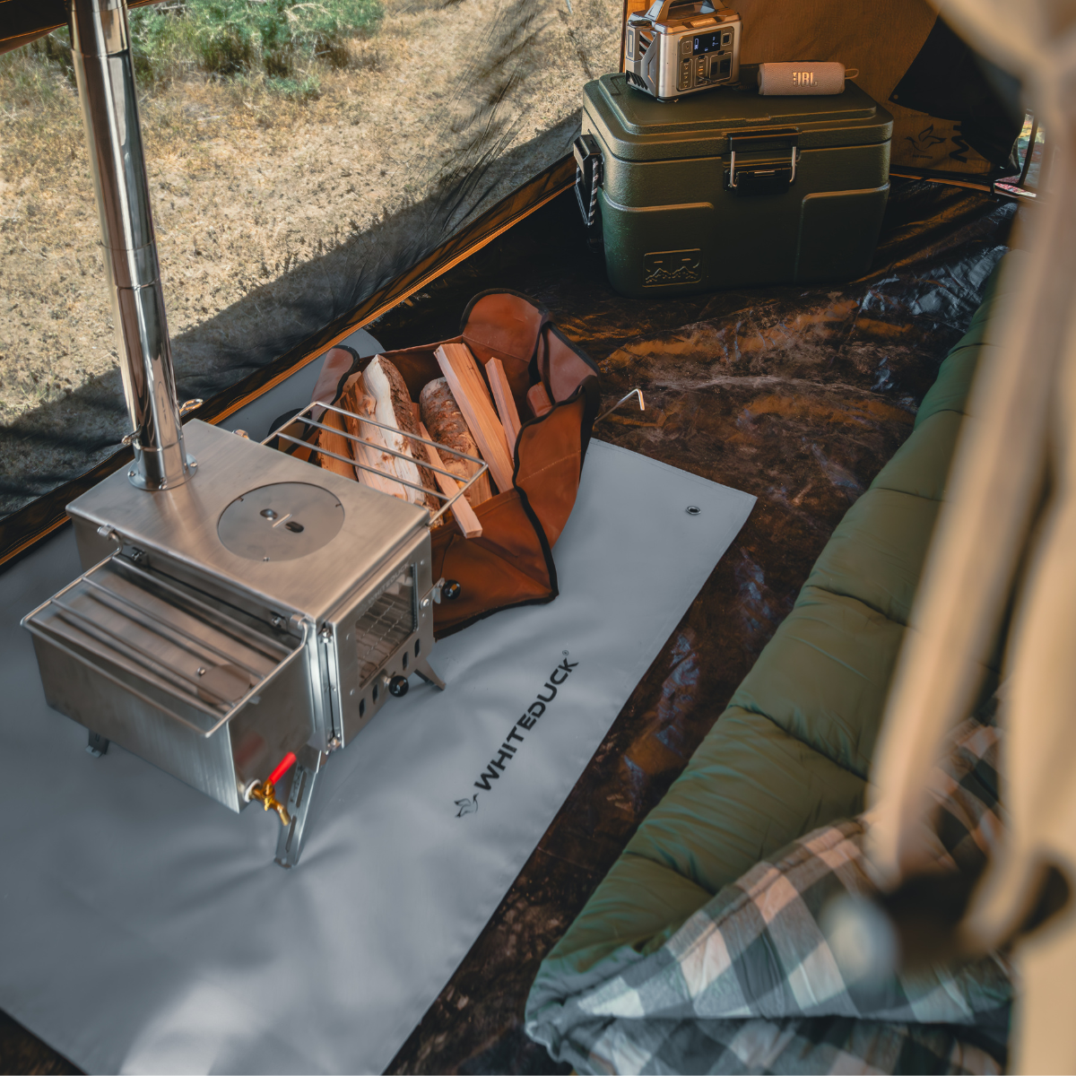White Duck Stove Mat