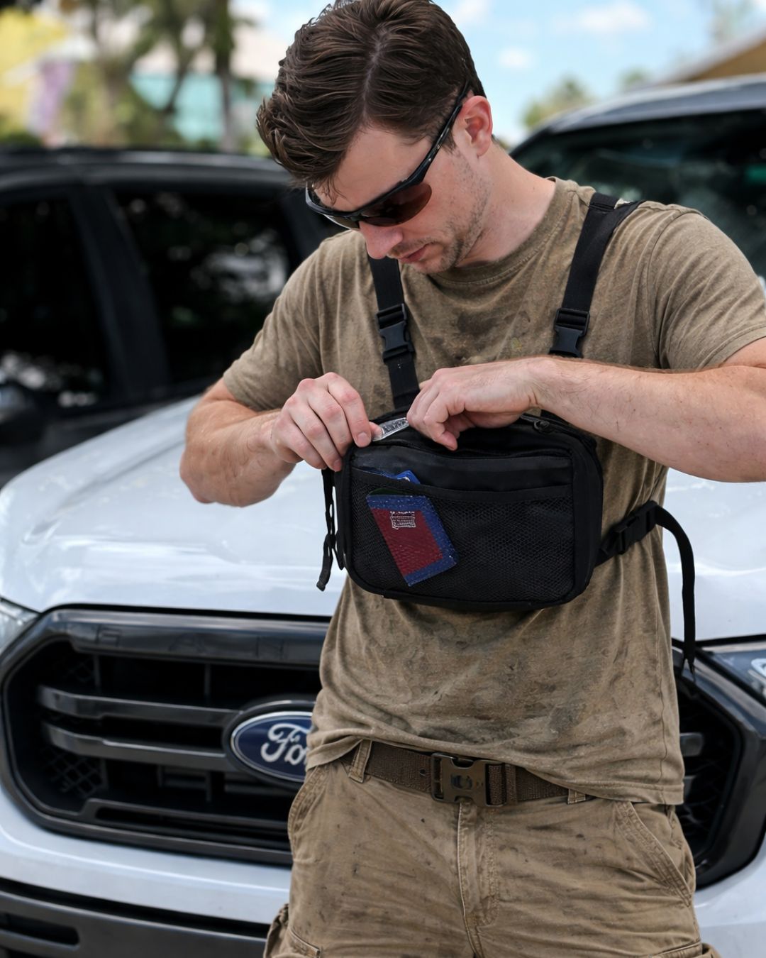 Recycled Firefighter The Black-Out Chest Rig — product view 7
