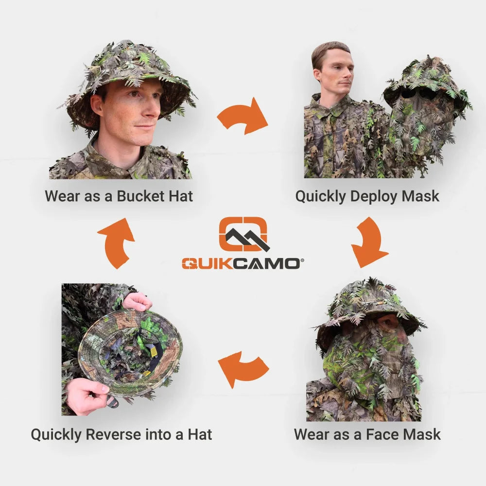 QuikCamo Camo Boonie Hat with Face Mask – product view 8