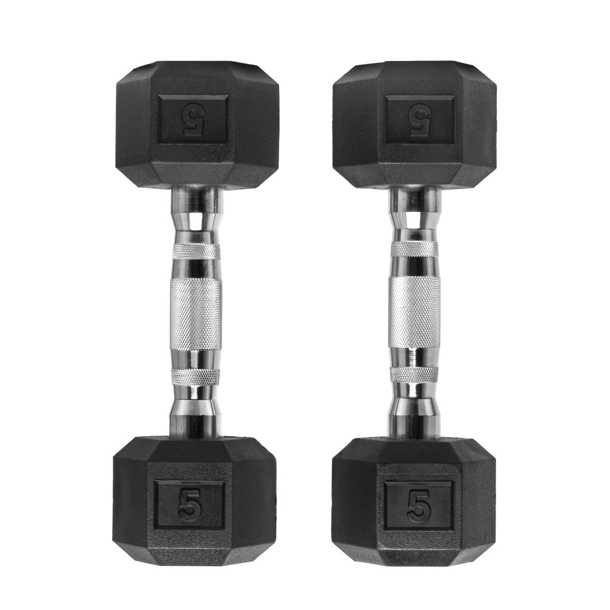 Barbell Standard Rubber Hex Dumbbells - view 3