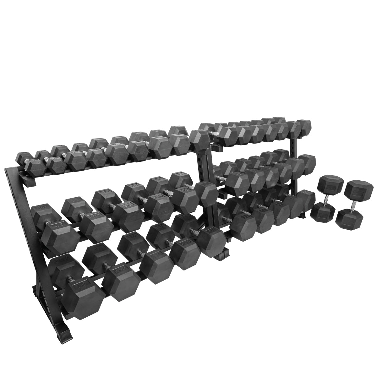 Barbell Standard Rubber Hex Dumbbell Sets - view 6
