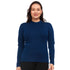 Women's mock neck women's merino wool mock neck soft wool mock neck sweater. Front view.