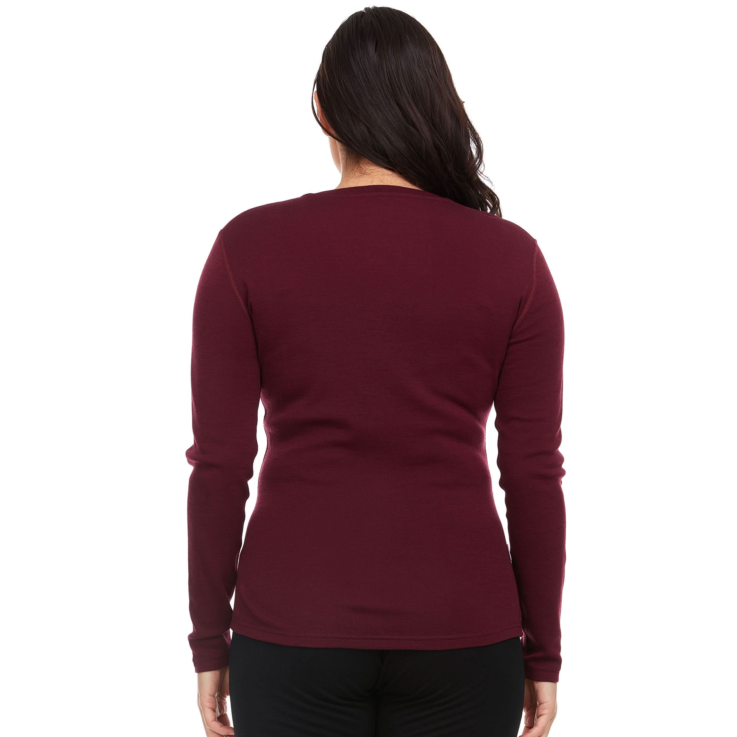 Women's midweight merino wool long sleeve v neck midweight soft wool v neck sweater