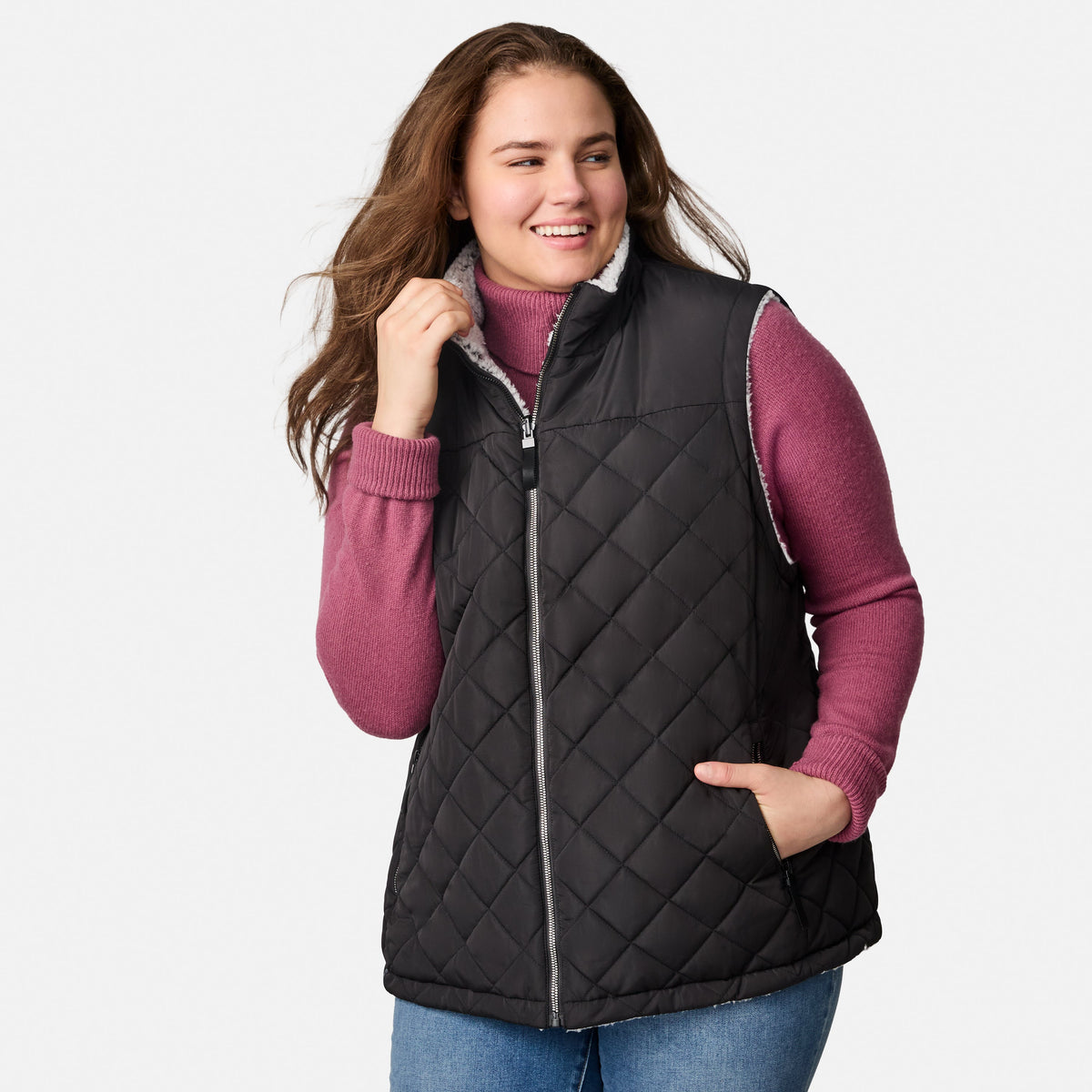 Free Country Women's Plus Size Expedition II Stratus Lite Reversible Vest
