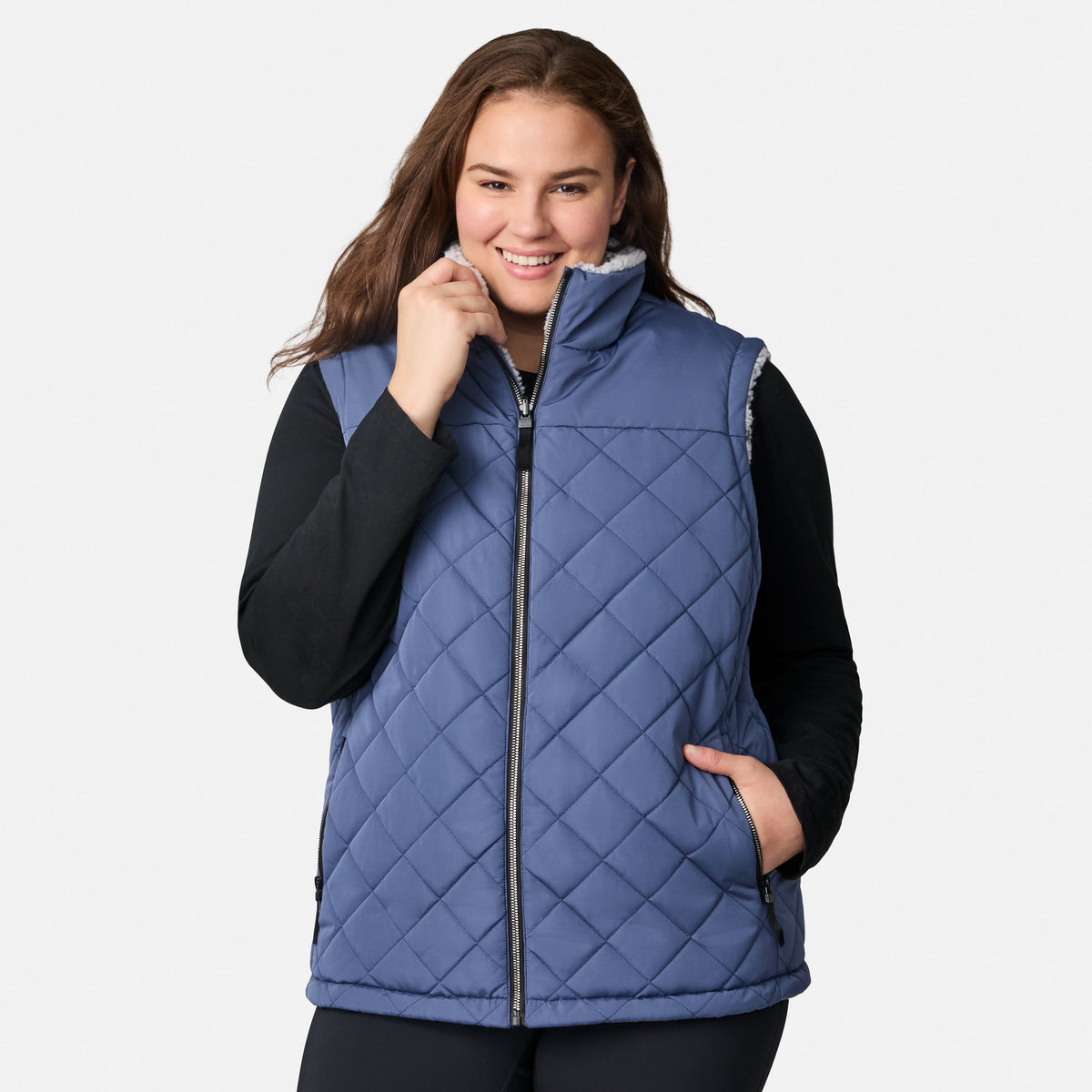 Free Country Women's Plus Size Expedition II Stratus Lite Reversible Vest
