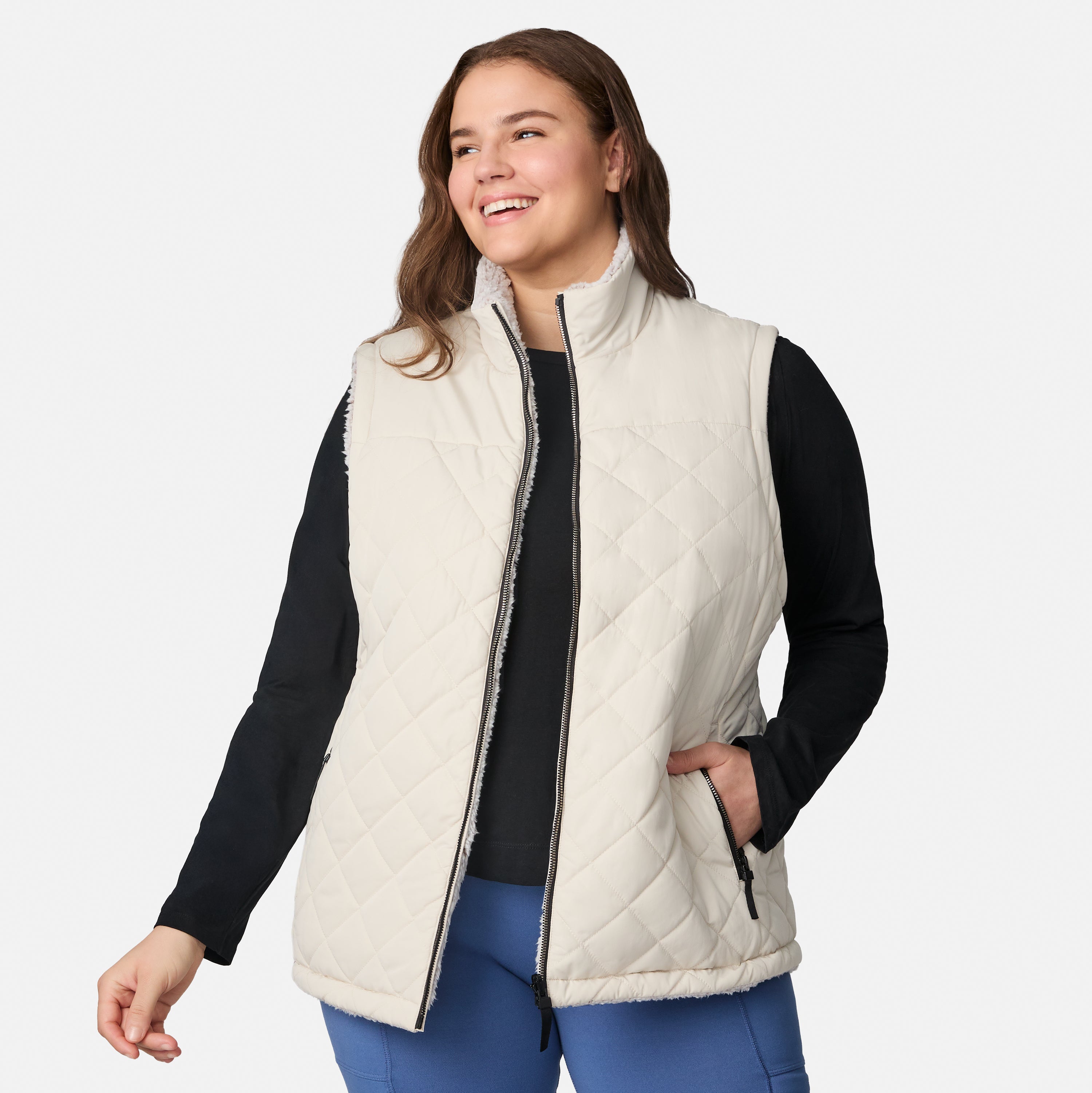 Free Country Women's Plus Size Expedition II Stratus Lite Reversible Vest