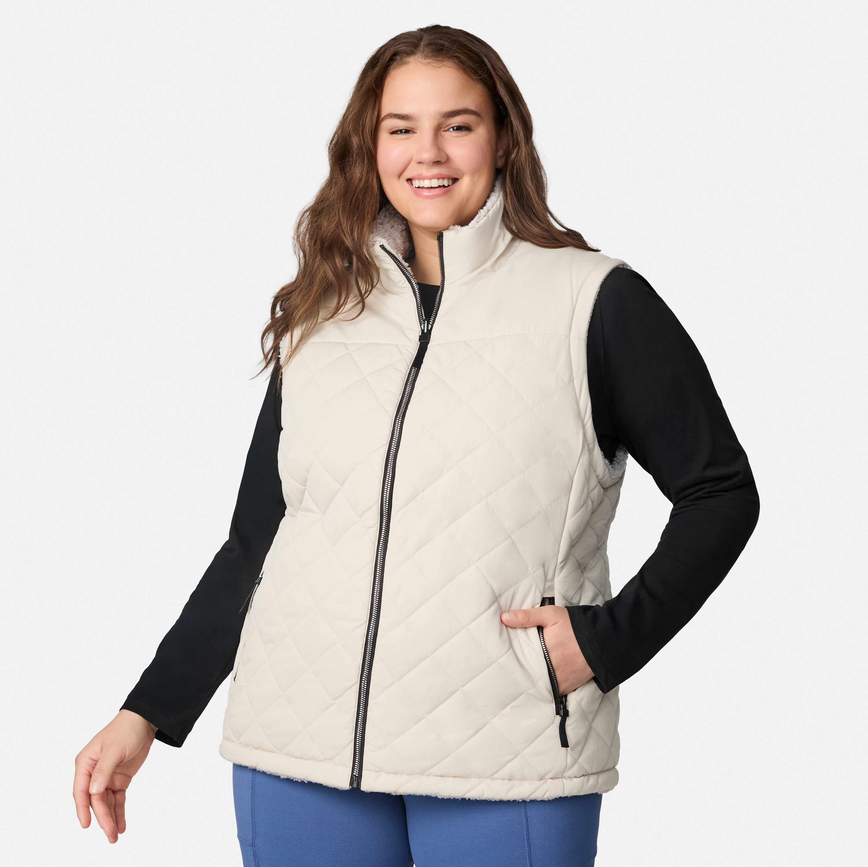 Free Country Women's Plus Size Expedition II Stratus Lite Reversible Vest