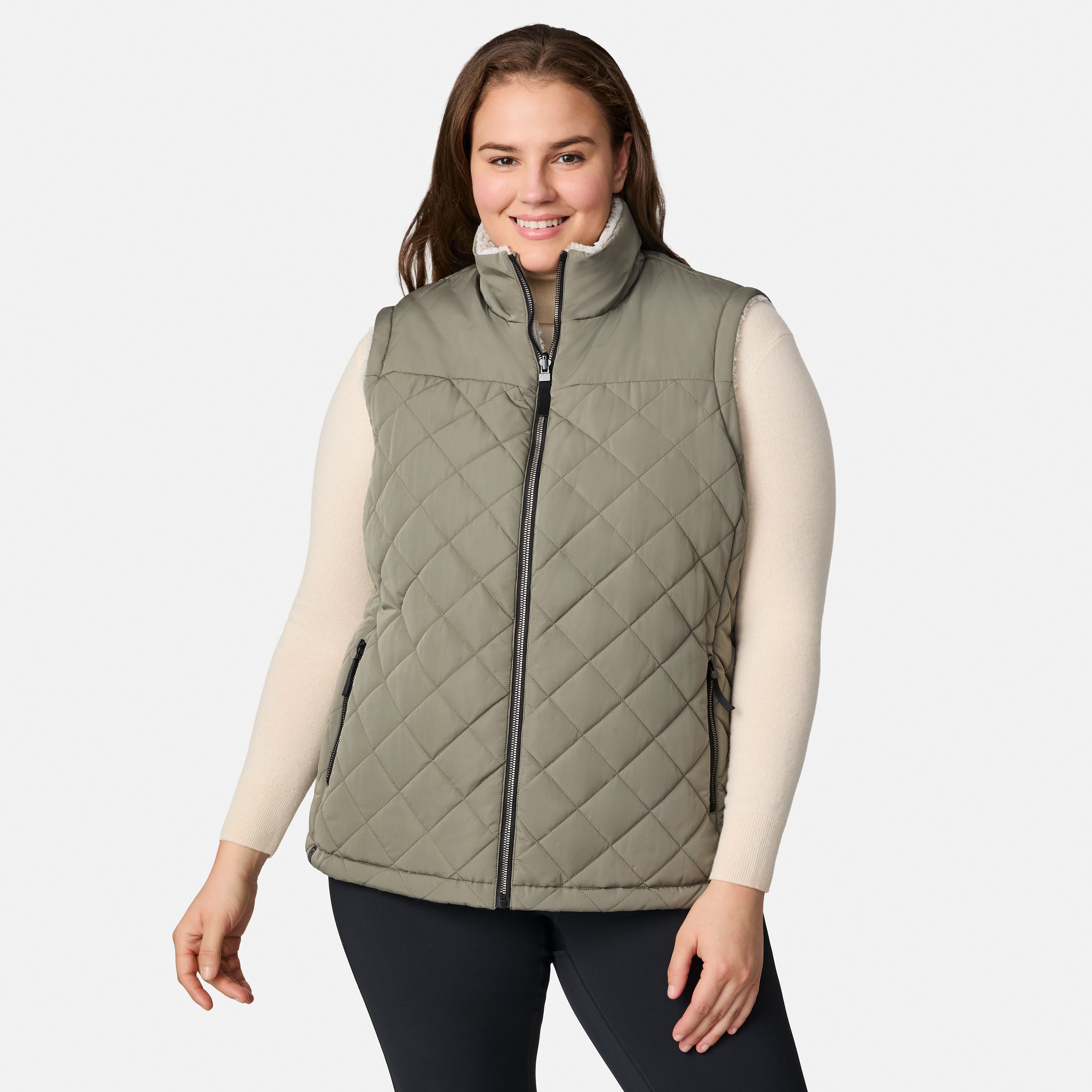 Free Country Women's Plus Size Expedition II Stratus Lite Reversible Vest