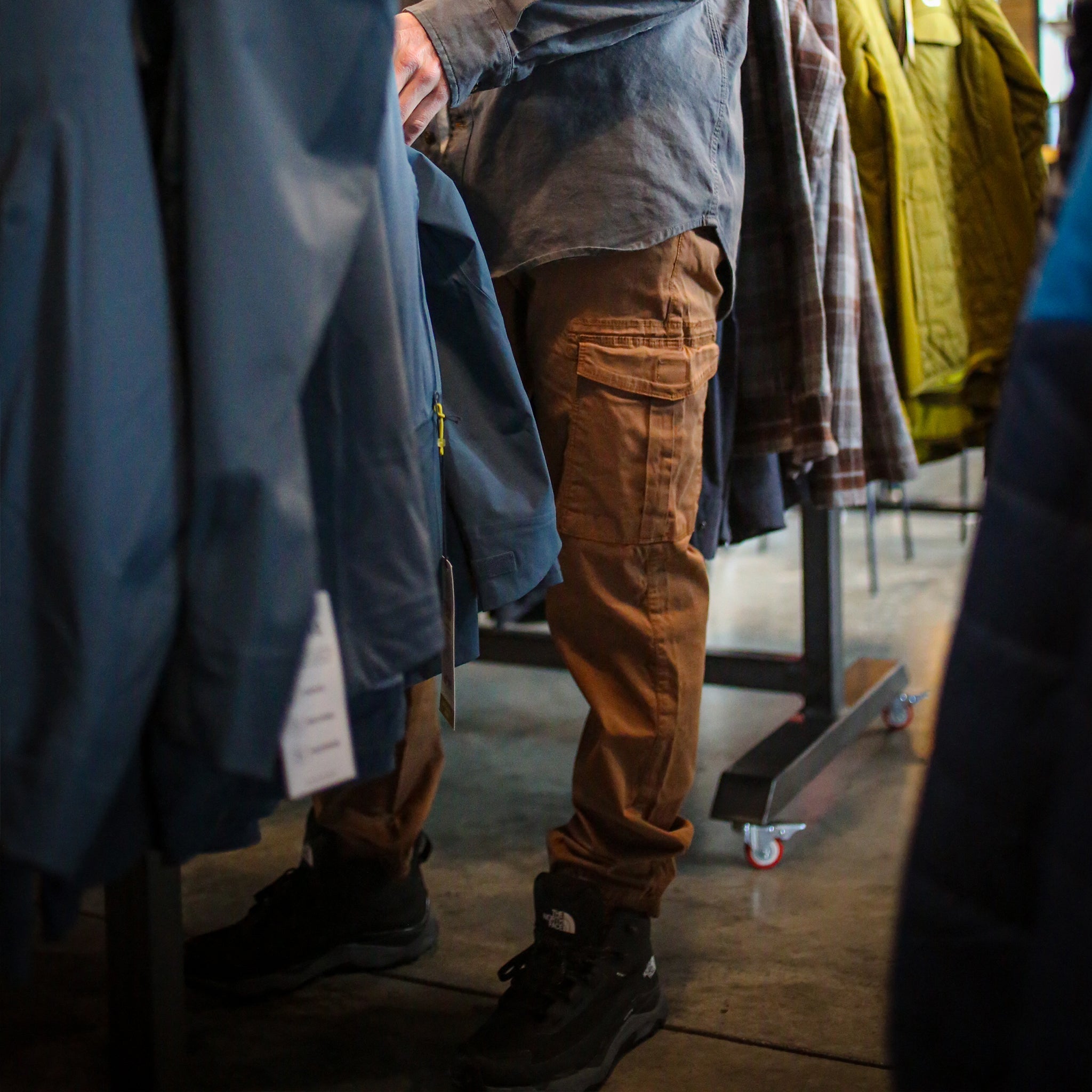 White Duck Cargo Stretch Jogger Pants