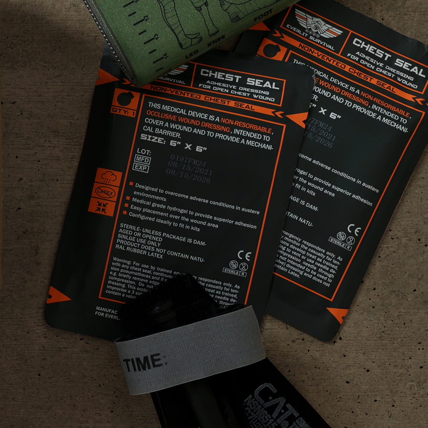 OCCLUSIVE NON-VENTED CHEST SEAL by Everlit Survival