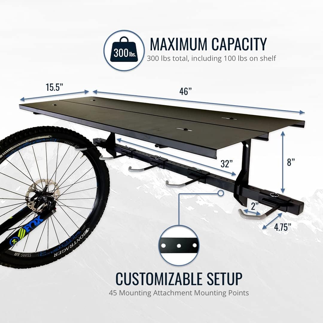 StoreYourBoard G-Bike Solid Shelf 5-Bike Wall Rack — product view 5