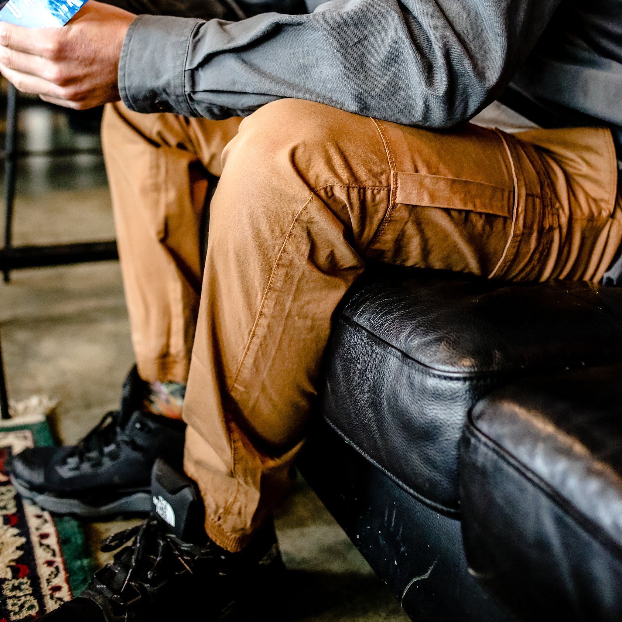 White Duck Cargo Stretch Jogger Pants
