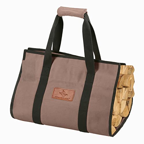 White Duck Rectangle Canvas Firewood Log Carriers