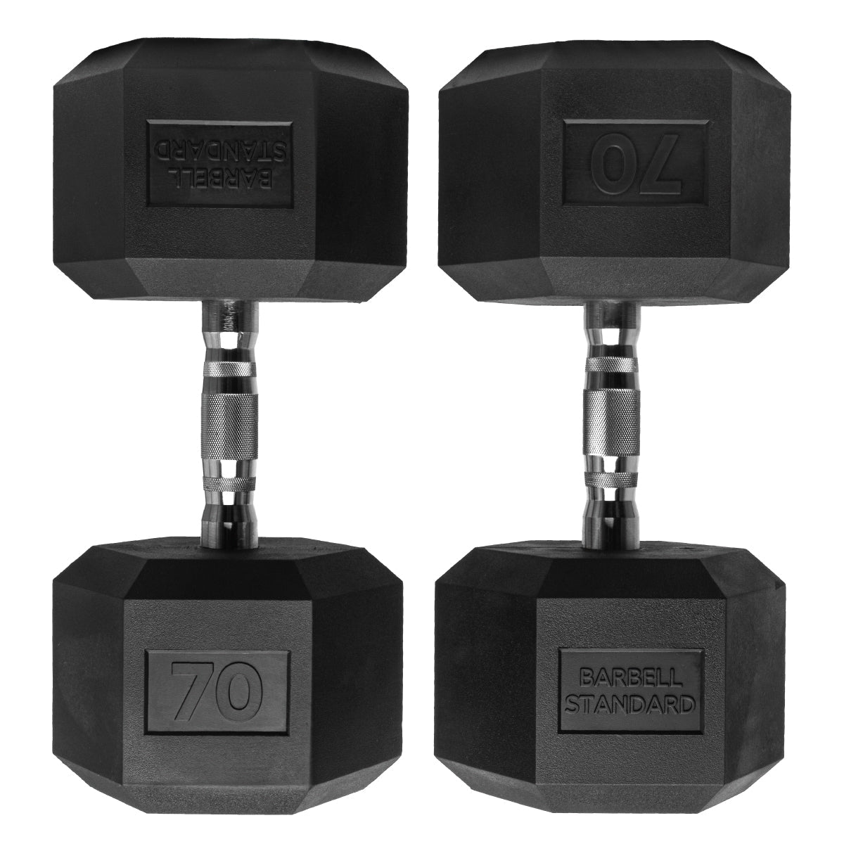 Barbell Standard Rubber Hex Dumbbells - view 14