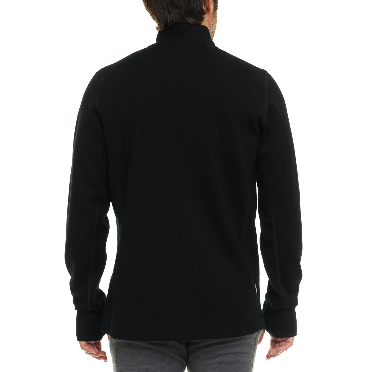 Minus33 Merino Wool Clothing Wilderness Expedition Men's Wool 1/4 Zip, back view