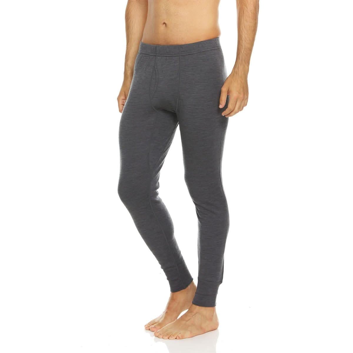 Minus33 Merino Wool Clothing Kancamagus Men's Midweight Wool Bottom thermal baselayer, right-facing side view of the base layer bottoms