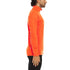 A man models the merino wool midweight quarter zip sweater, complete with flat-lock seams and thumbholes, right-facing side view