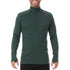 A man models the merino wool midweight quarter zip sweater, complete with flat-lock seams and thumbholes.