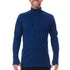 A man models the merino wool midweight quarter zip sweater, complete with flat-lock seams and thumbholes, front view