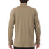 A man models the merino wool midweight quarter zip sweater, complete with flat-lock seams and thumbholes.