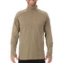 A man models the merino wool midweight quarter zip sweater, complete with flat-lock seams and thumbholes, front view