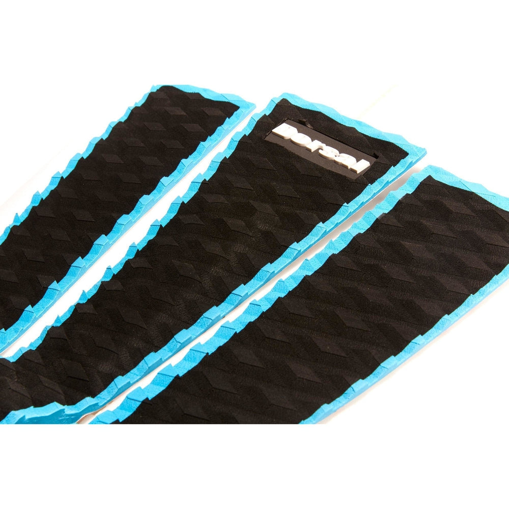 DORSAL Three 3 Piece EVA Surfboard Deck Traction Pads with Kicker Tail for Stomp Skimboards, Surf Boards, Fish Board, Funboard Black/Blue/Red - view 6