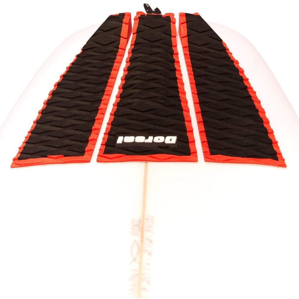 DORSAL Three 3 Piece EVA Surfboard Deck Traction Pads with Kicker Tail for Stomp Skimboards, Surf Boards, Fish Board, Funboard Black/Blue/Red - view 10