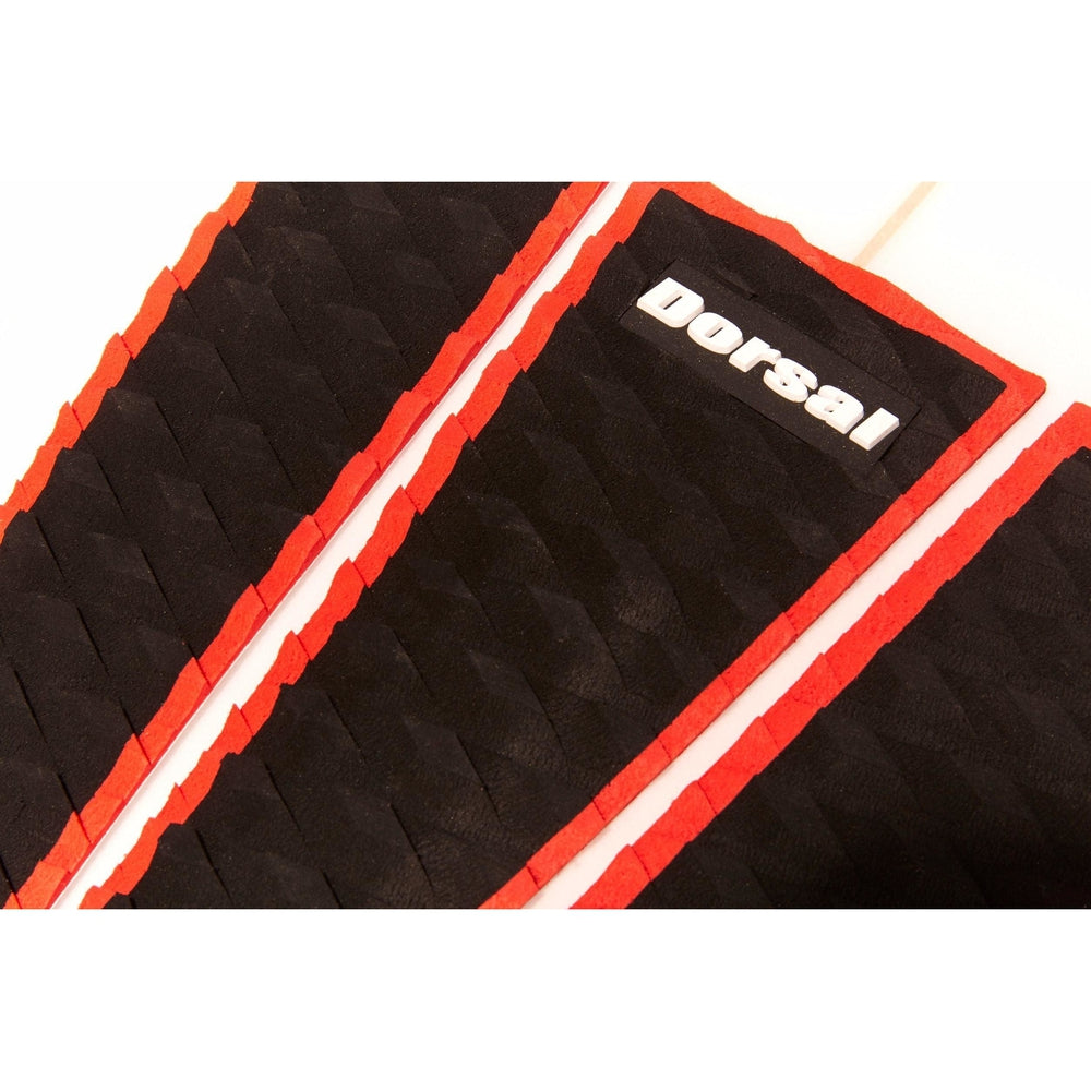DORSAL Three 3 Piece EVA Surfboard Deck Traction Pads with Kicker Tail for Stomp Skimboards, Surf Boards, Fish Board, Funboard Black/Blue/Red - view 8