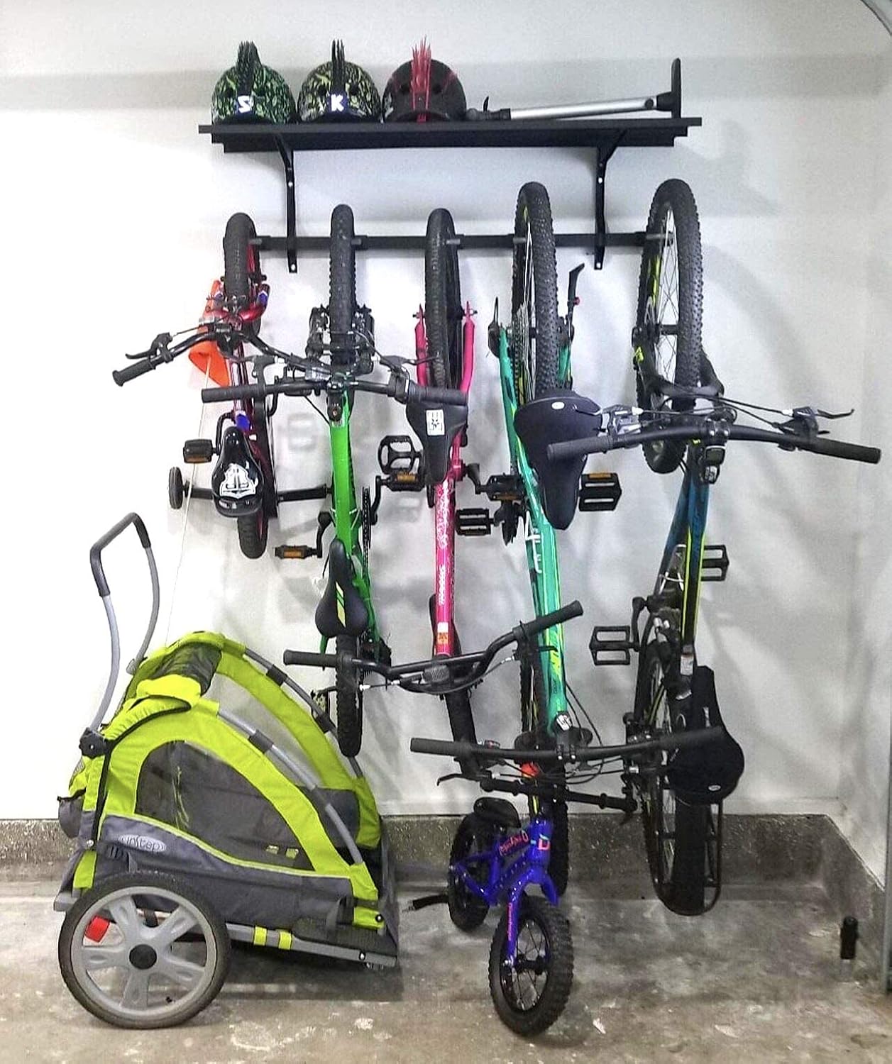 StoreYourBoard G-Bike Solid Shelf 5-Bike Wall Rack — product view 3