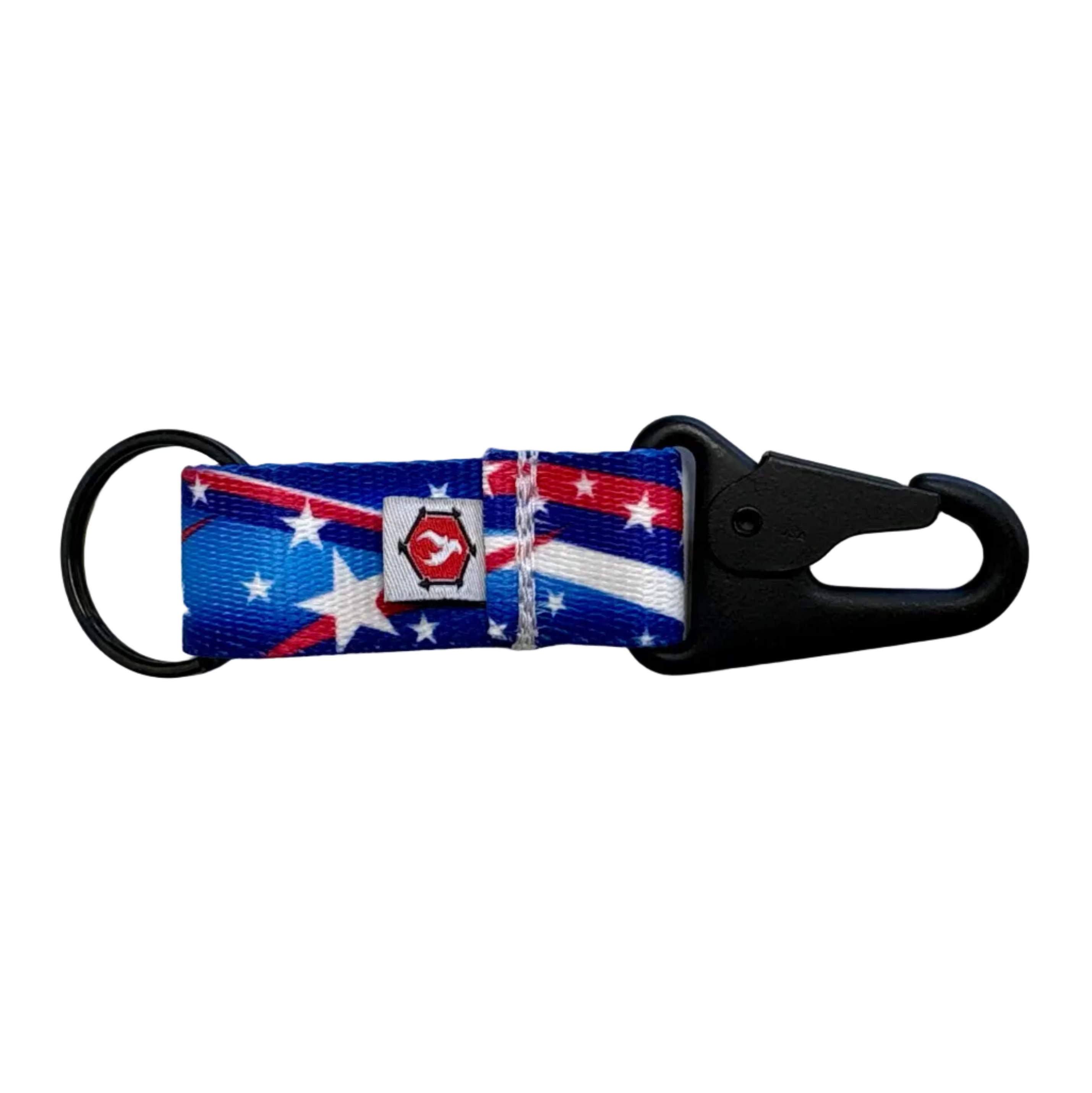 Recycled Firefighter The Chauffeur - American Flag Edition - Durable Keychain Clip — product view 2
