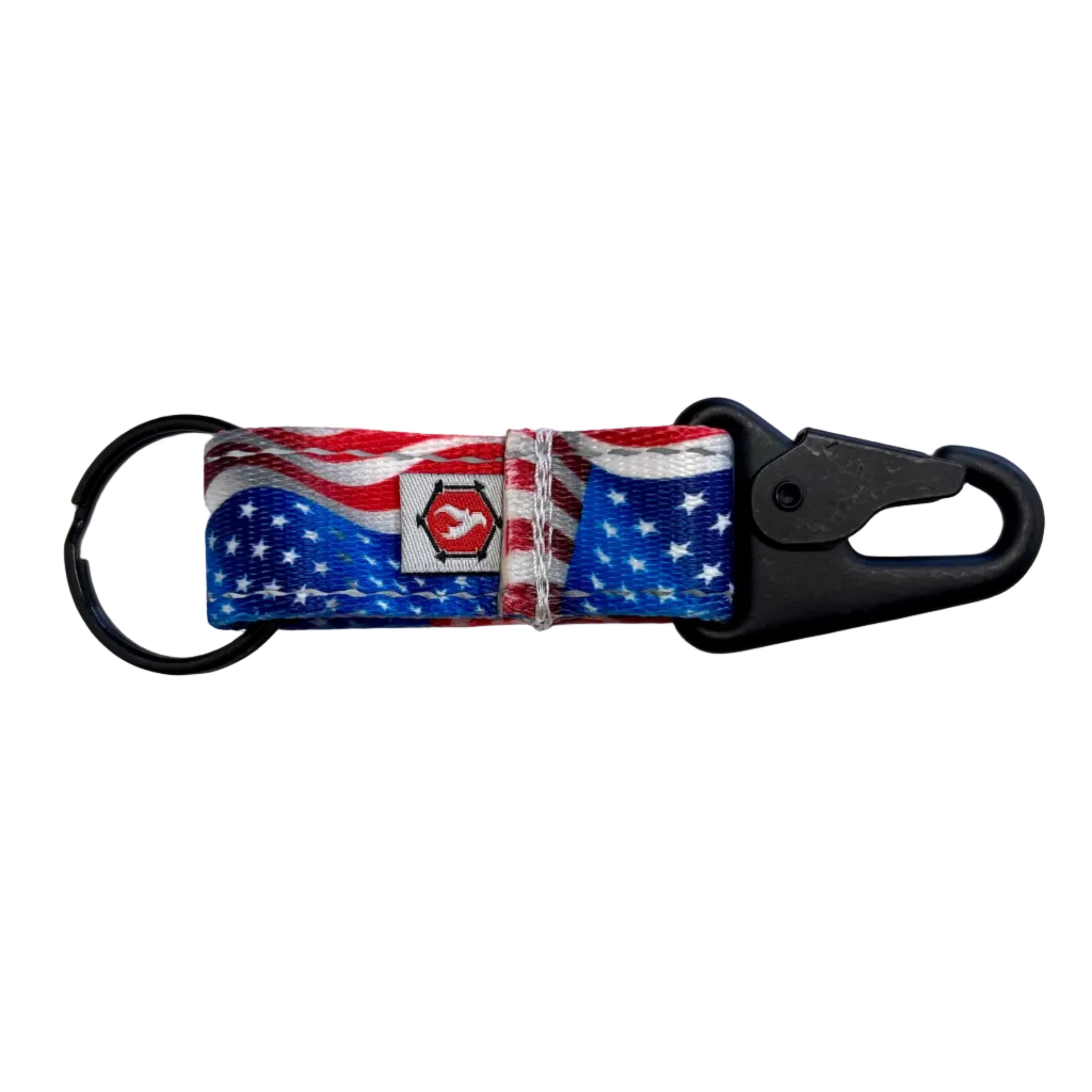 Recycled Firefighter The Chauffeur - American Flag Edition - Durable Keychain Clip — product view 1