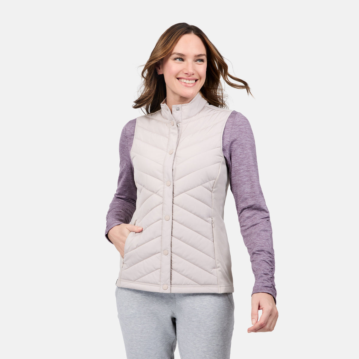 Free Country Women's Hybrid Snap Front Vest