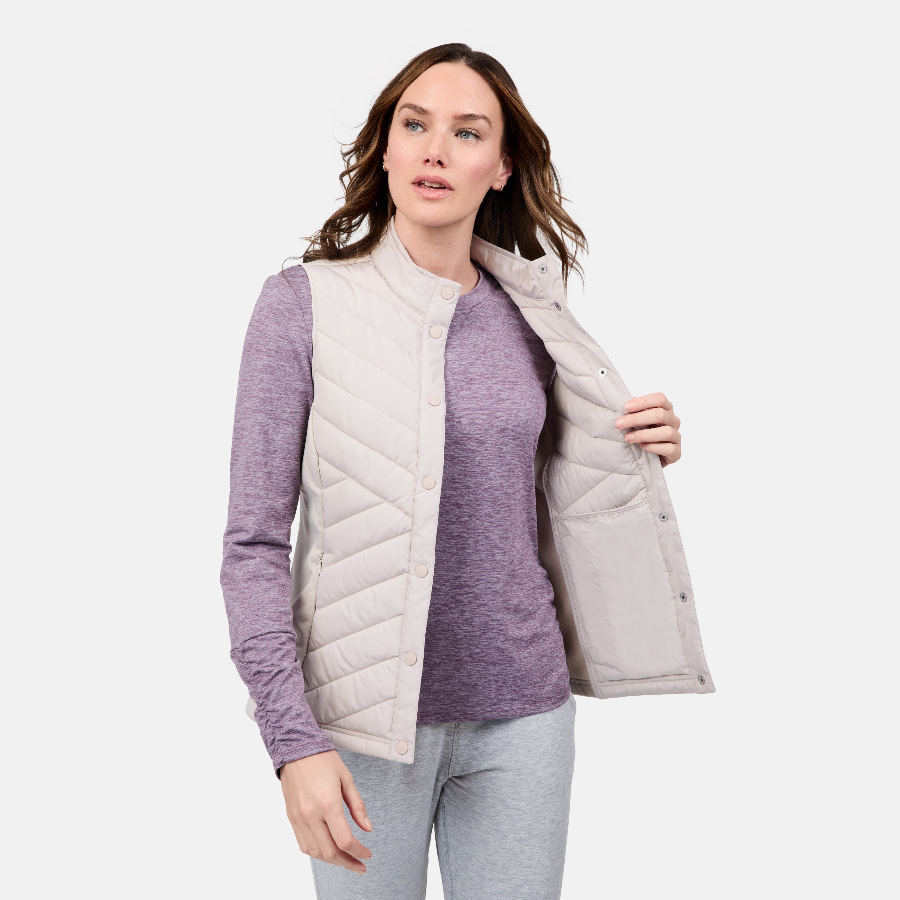 Free Country Women's Hybrid Snap Front Vest