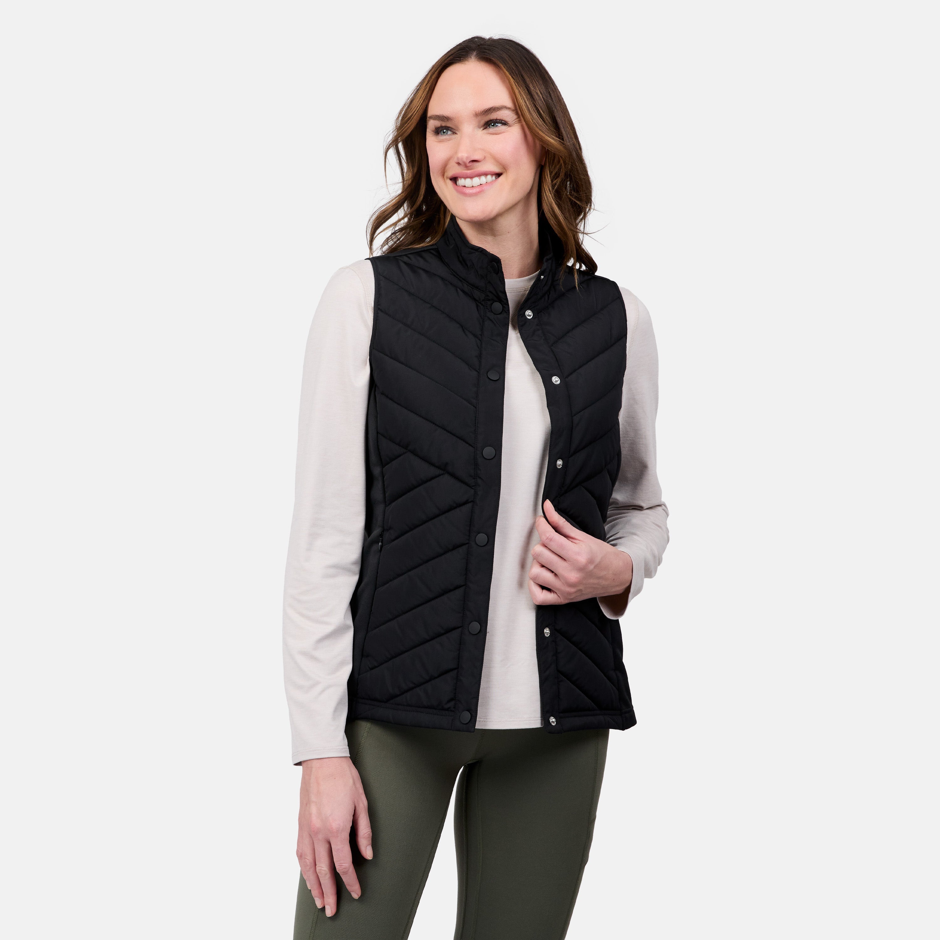 Free Country Women's Hybrid Snap Front Vest
