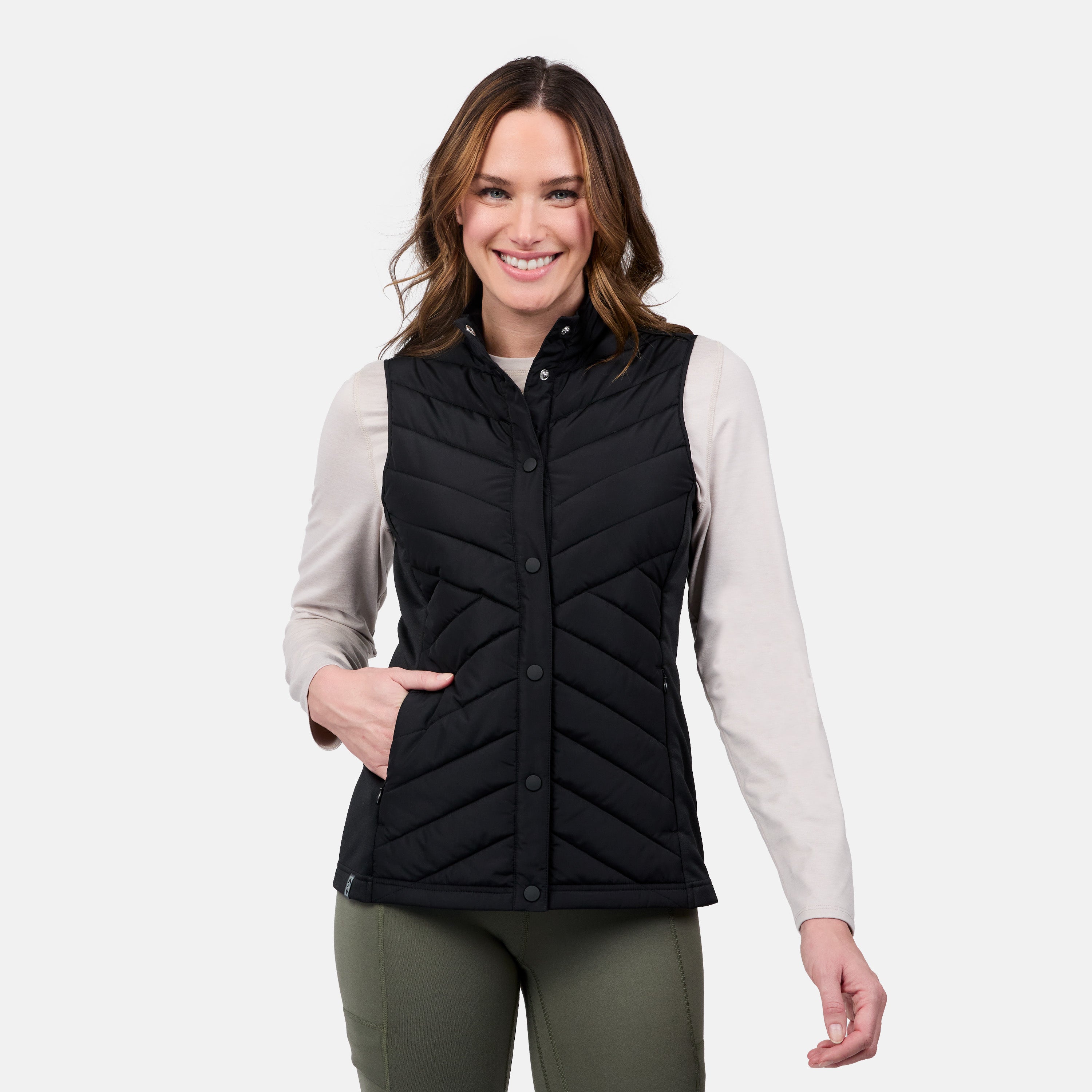 Free Country Women's Hybrid Snap Front Vest