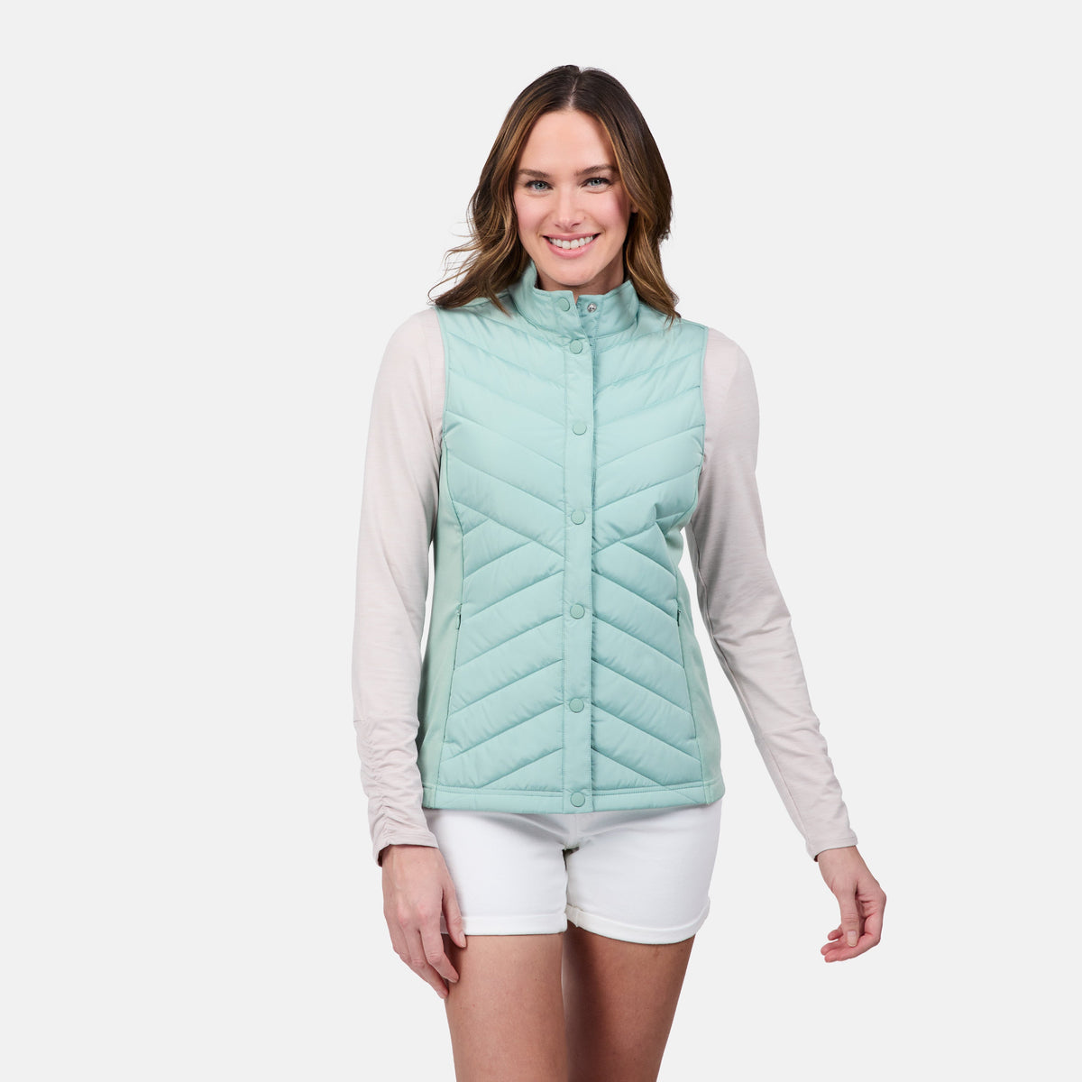 Free Country Women's Hybrid Snap Front Vest